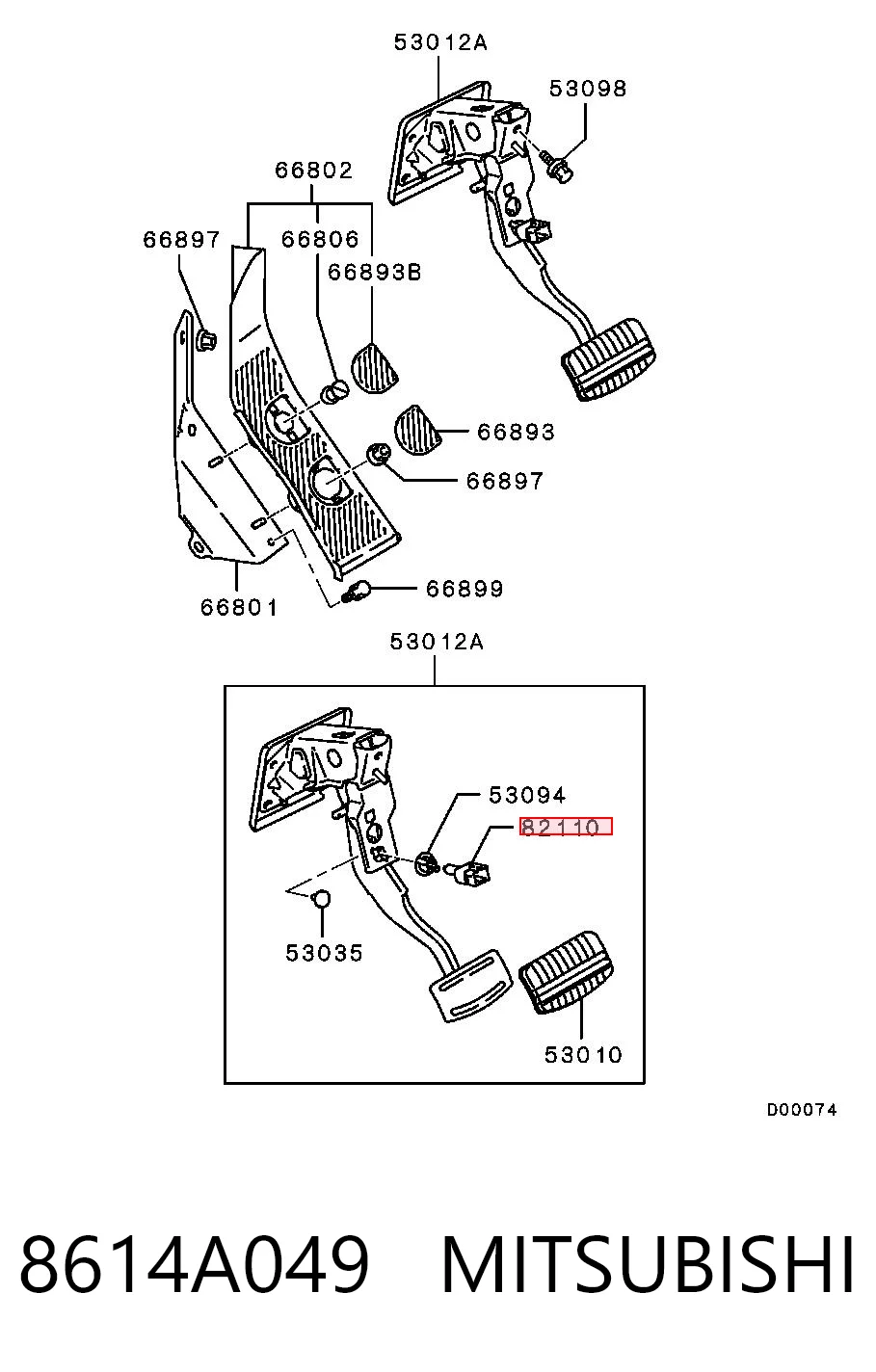Czujnik włącznika świała stop Mitsubishi Lancer IX sedana (CSA) (2003 - 2008) cena, od 16,01 USD