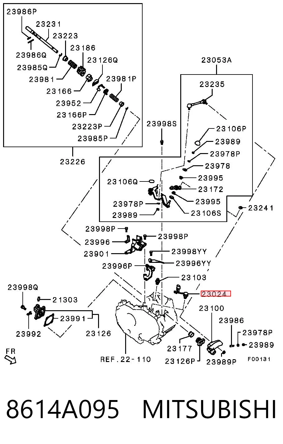 8614A095 Mitsubishi Czujnik włączania światła cofania