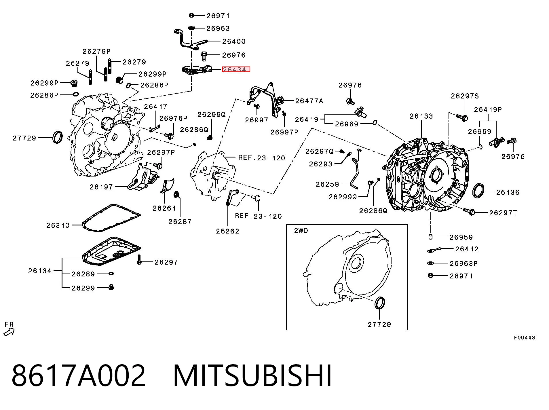 8617A002 Mitsubishi Czujnik automatycznej skrzyni biegów