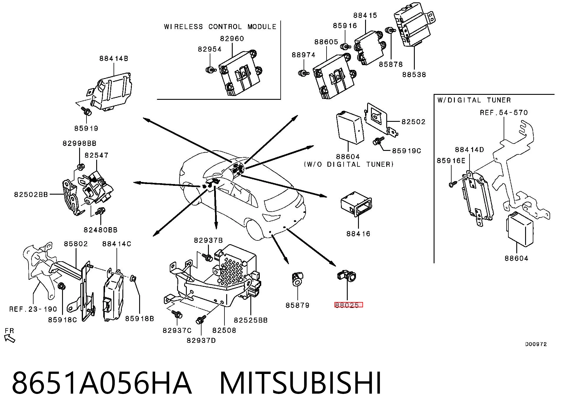 8651A056HA Mitsubishi Czujnik parkowania tylny