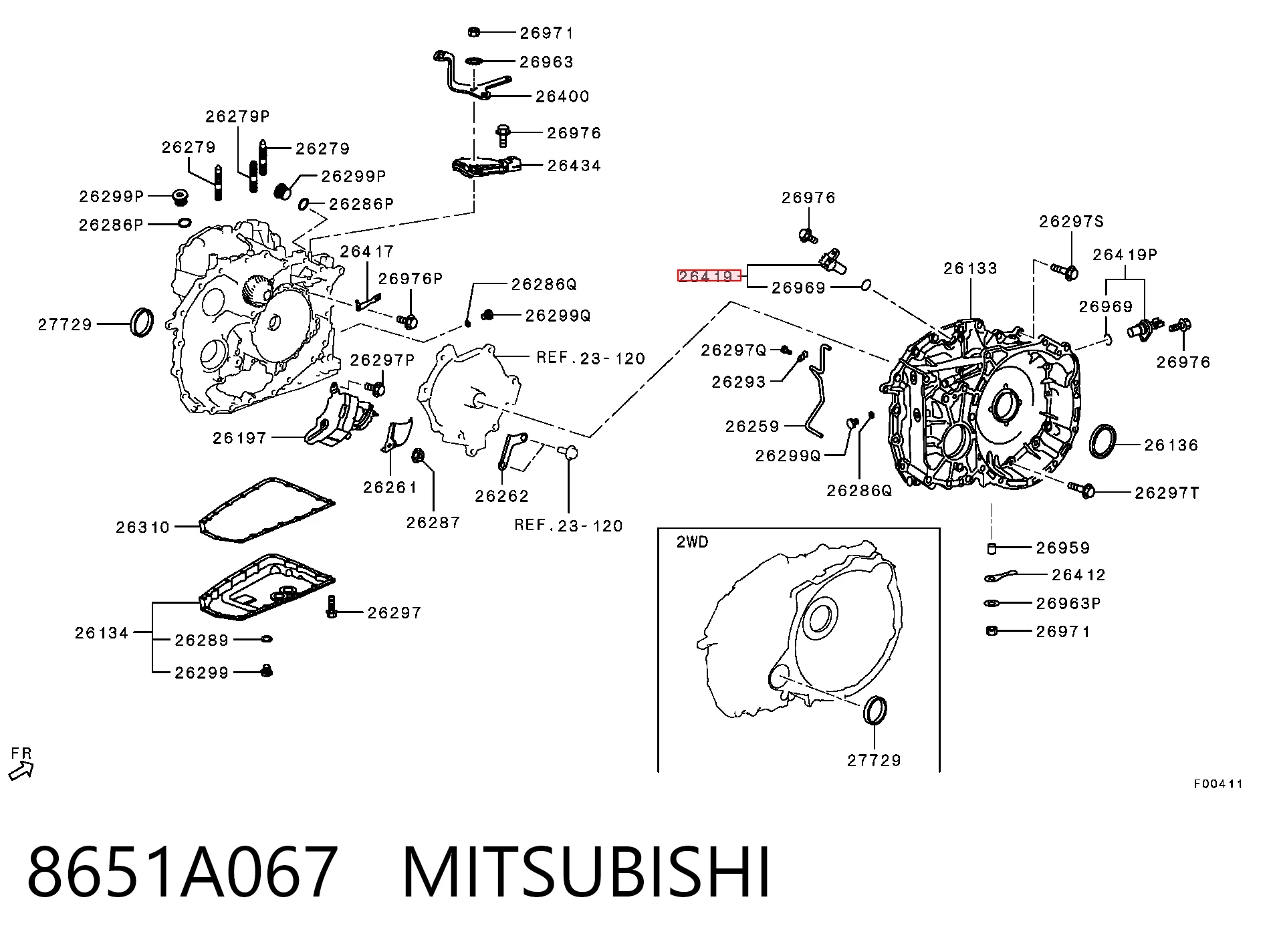 8651A067 Mitsubishi Czujnik prędkości