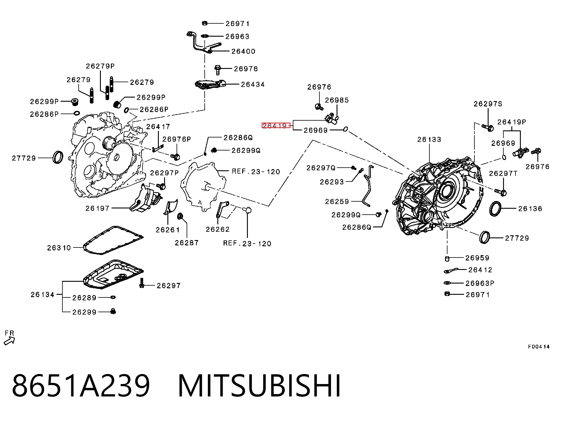 8651A239 Mitsubishi Czujnik prędkości