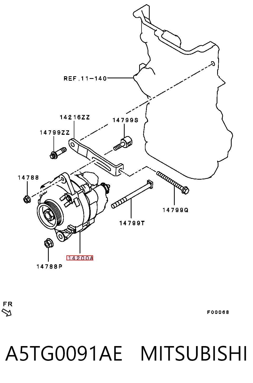 Alternator A5TG0091ZE Mercedes