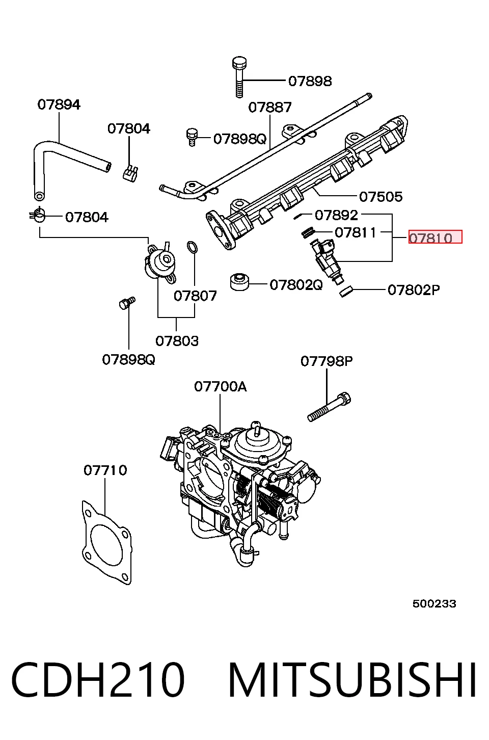 CDH210 Mitsubishi Wtryskiwacz paliwa