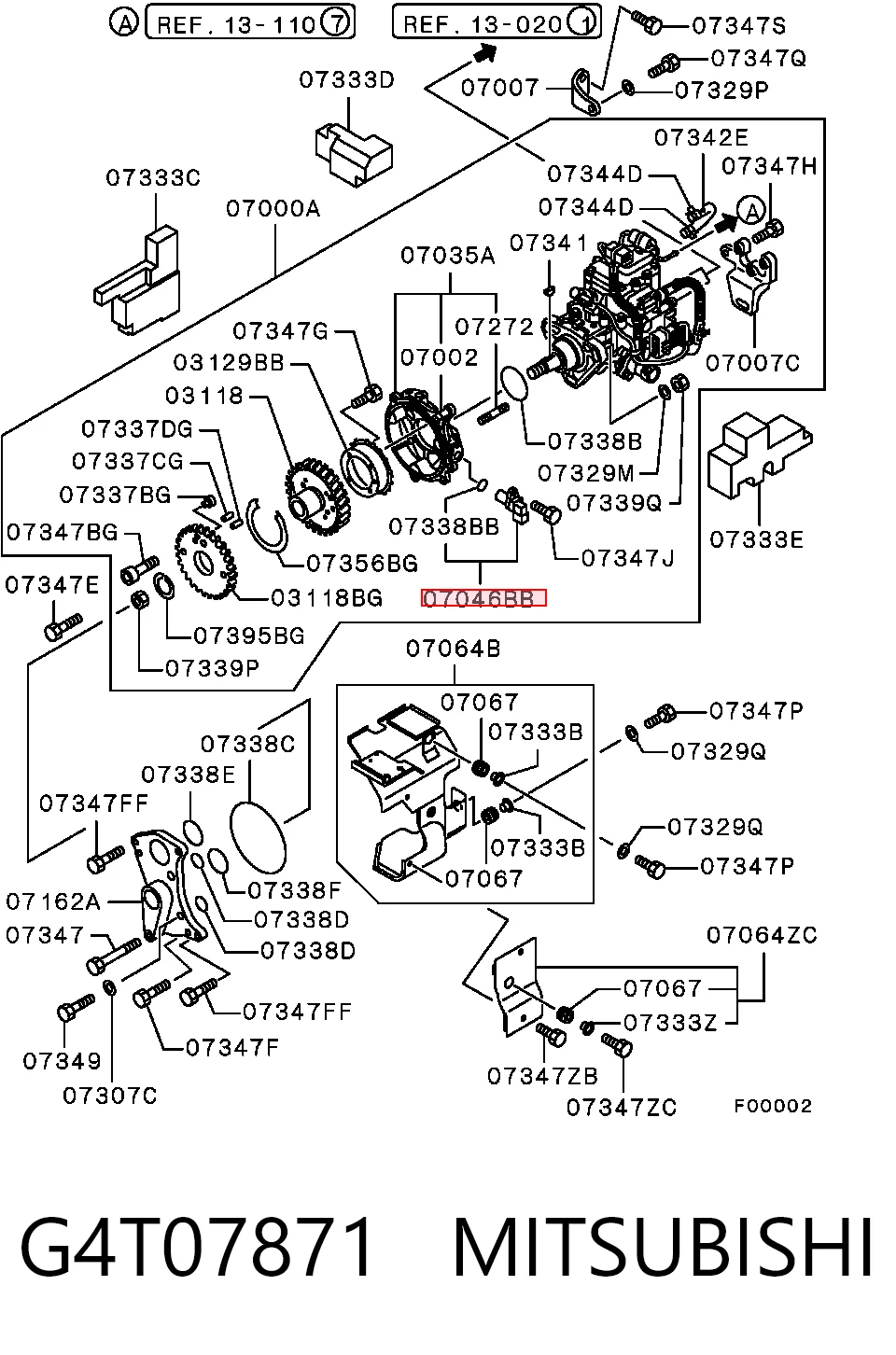 G4T07871 Mitsubishi Czujnik położenia wału korbowego