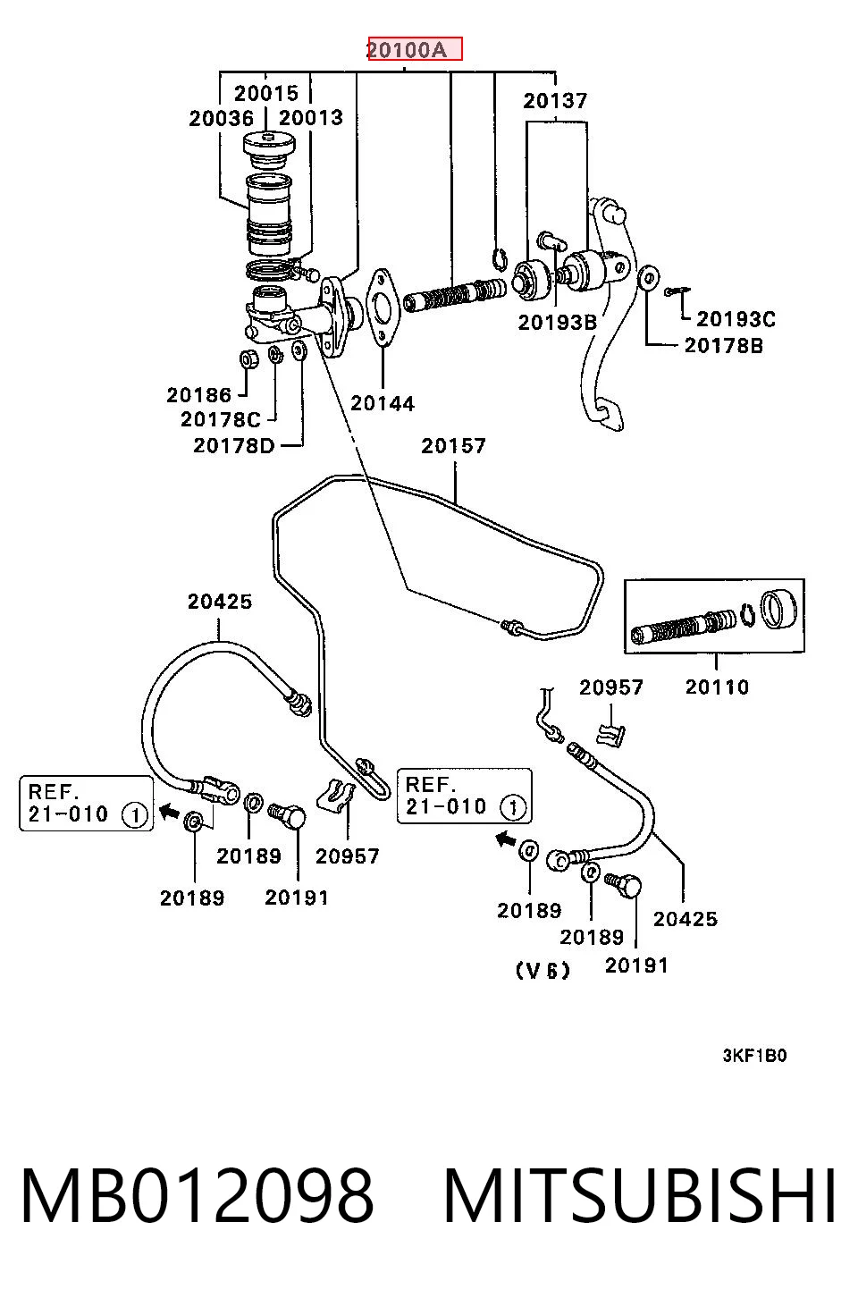  Cylinder sprzęgła główny Mitsubishi Colt 2