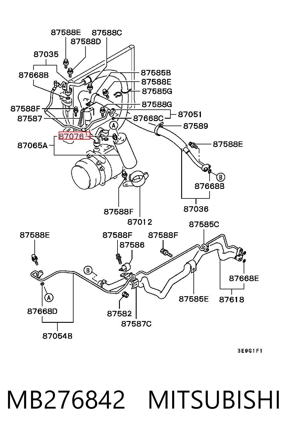 MB276842 Mitsubishi Czujnik ciśnienia bezwzględnego klimatyzacji