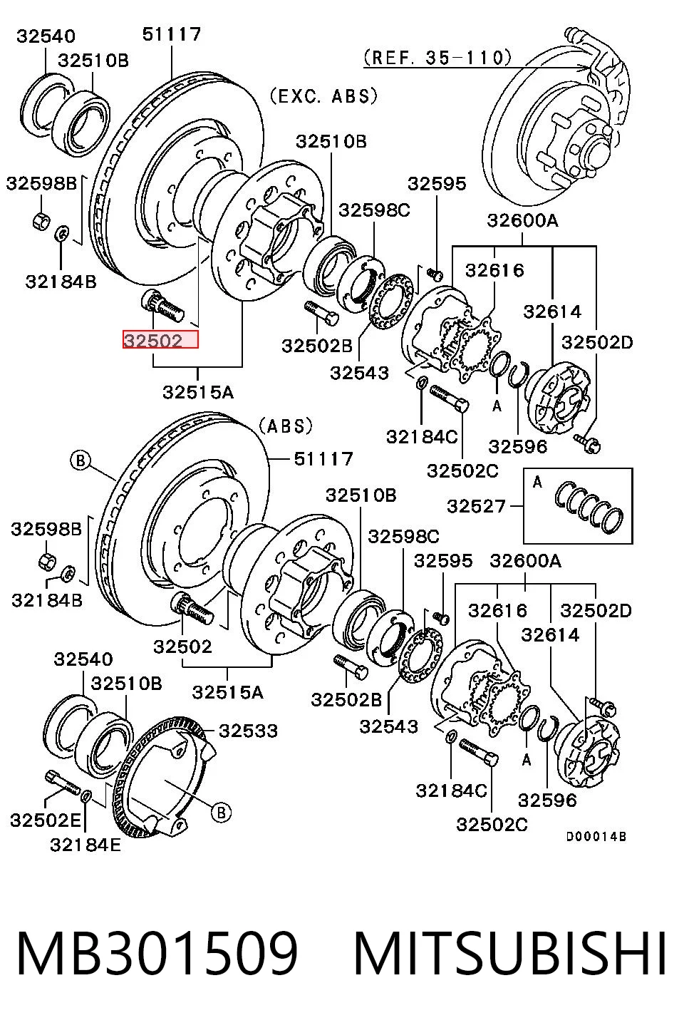 Do koszyka 8942232000 Honda Szpilka koła przednia