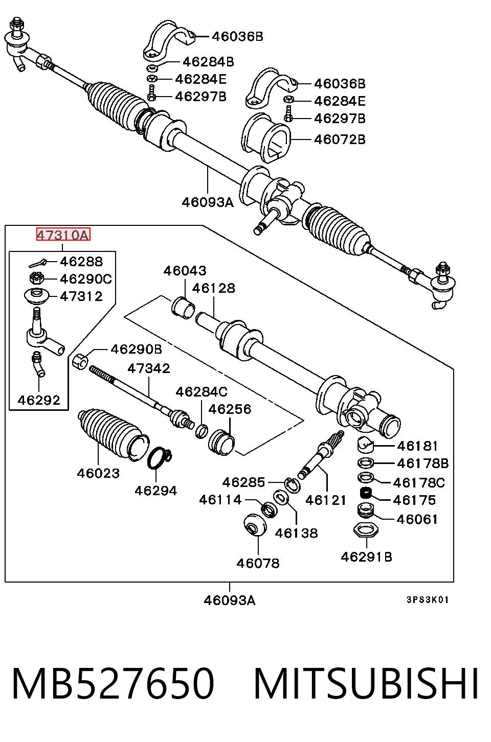 Końcówka drążka kierowniczego zewnętrzna Mitsubishi L 300 autobus (P0W, P1W, P2W) (1986 - 2008) cena, od 15,54 USD