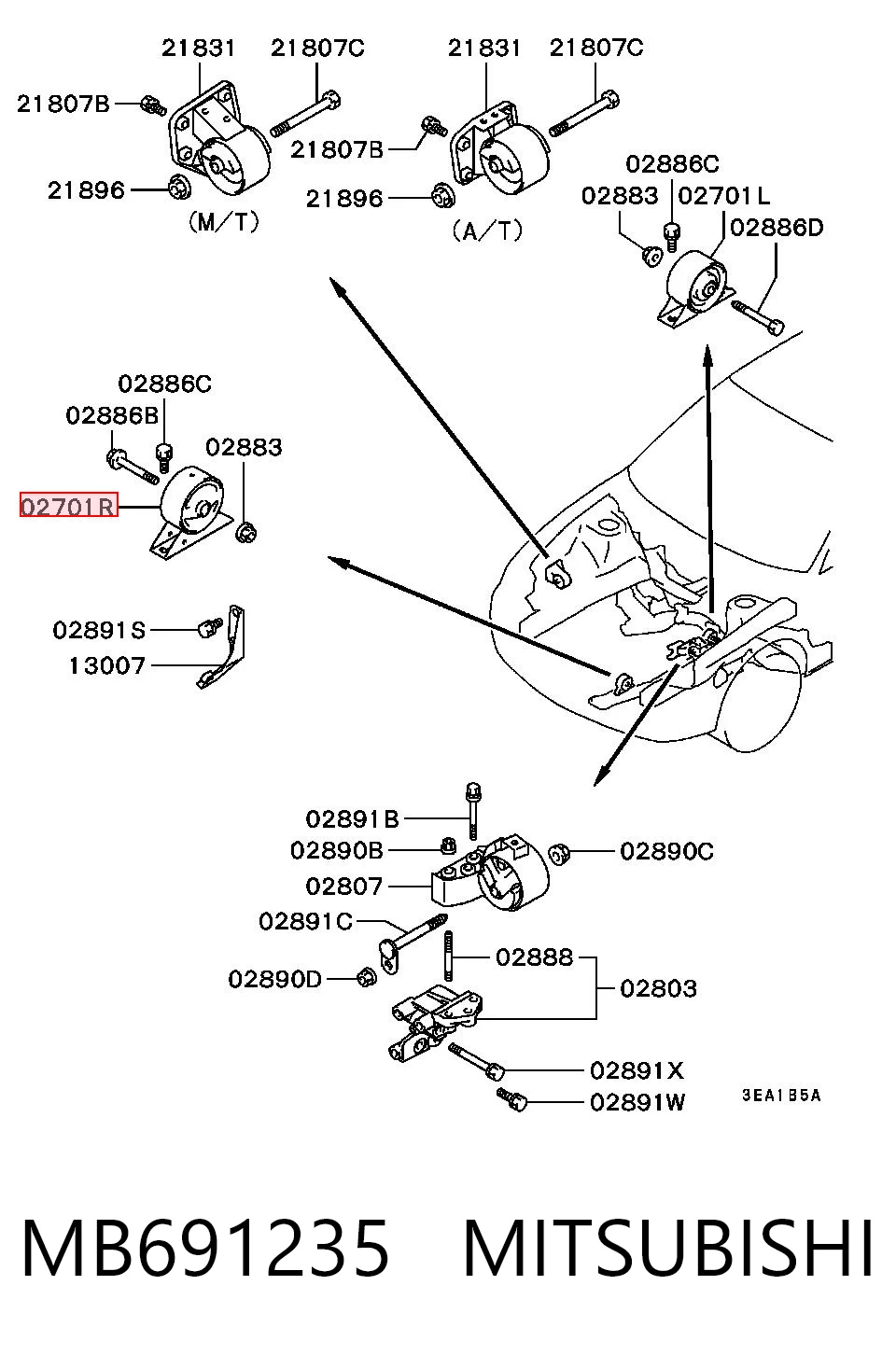 do Mitsubishi Lancer V (CB, CD, CE)