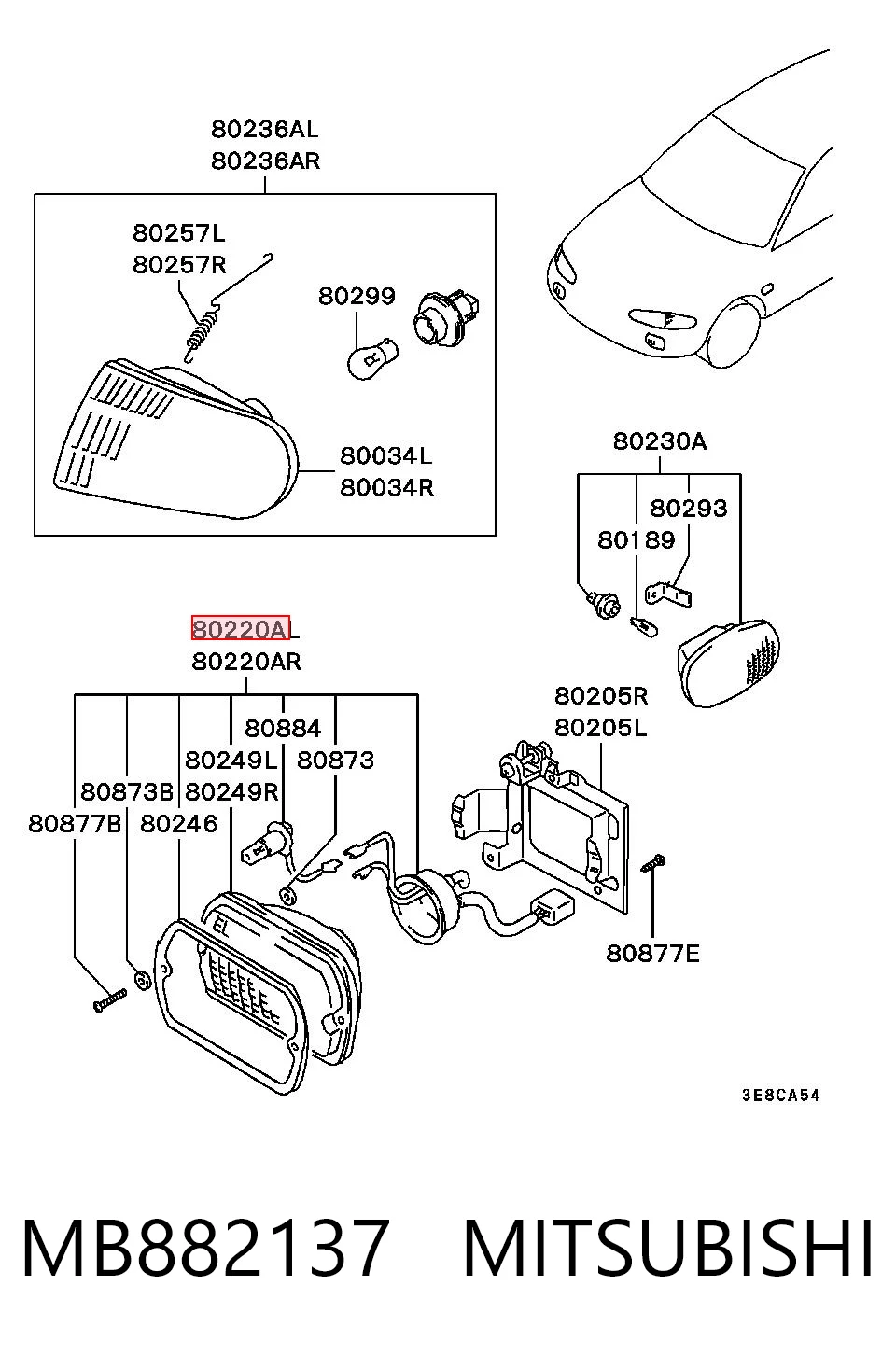 Kupić Lampa przeciwmgielna lewa Mitsubishi Colt IV CAA w dobrej cenie