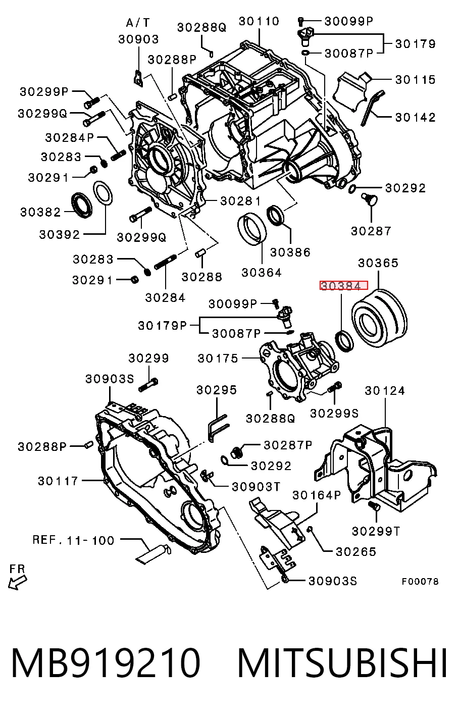 Uszczelniacz skrzyni rozdzielczej tylny wyjściowy F4254 Musashi