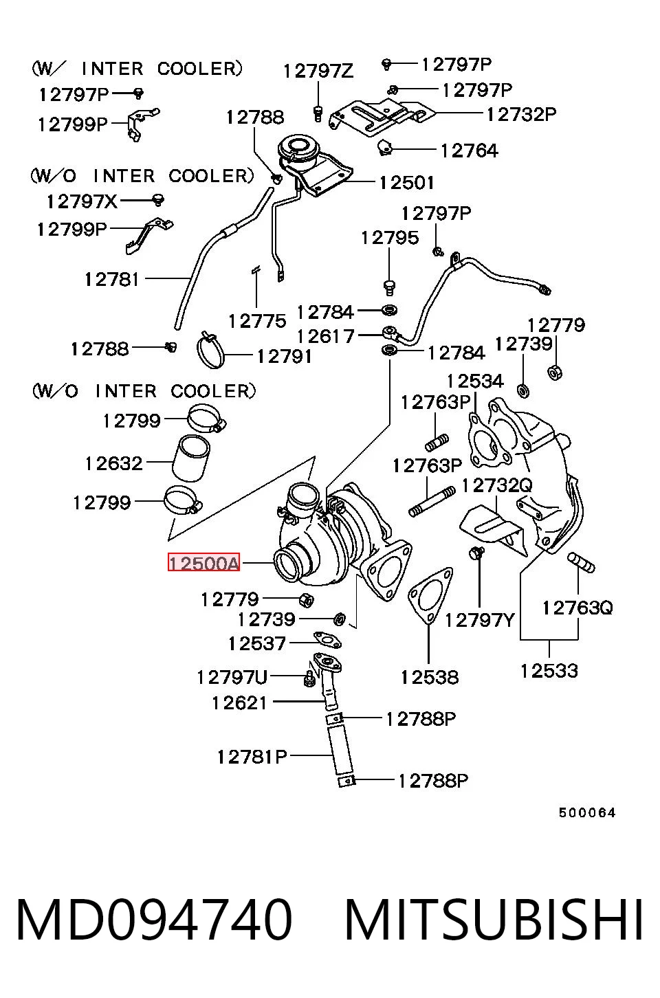 MD094740 Mitsubishi Turbina