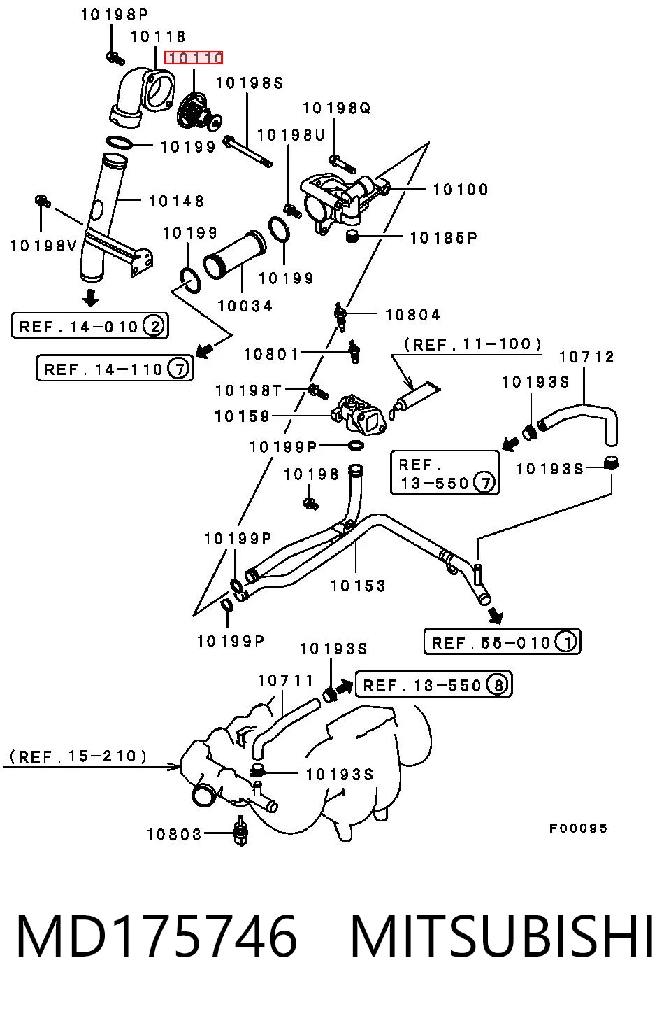 MD175746 Mitsubishi Termostat
