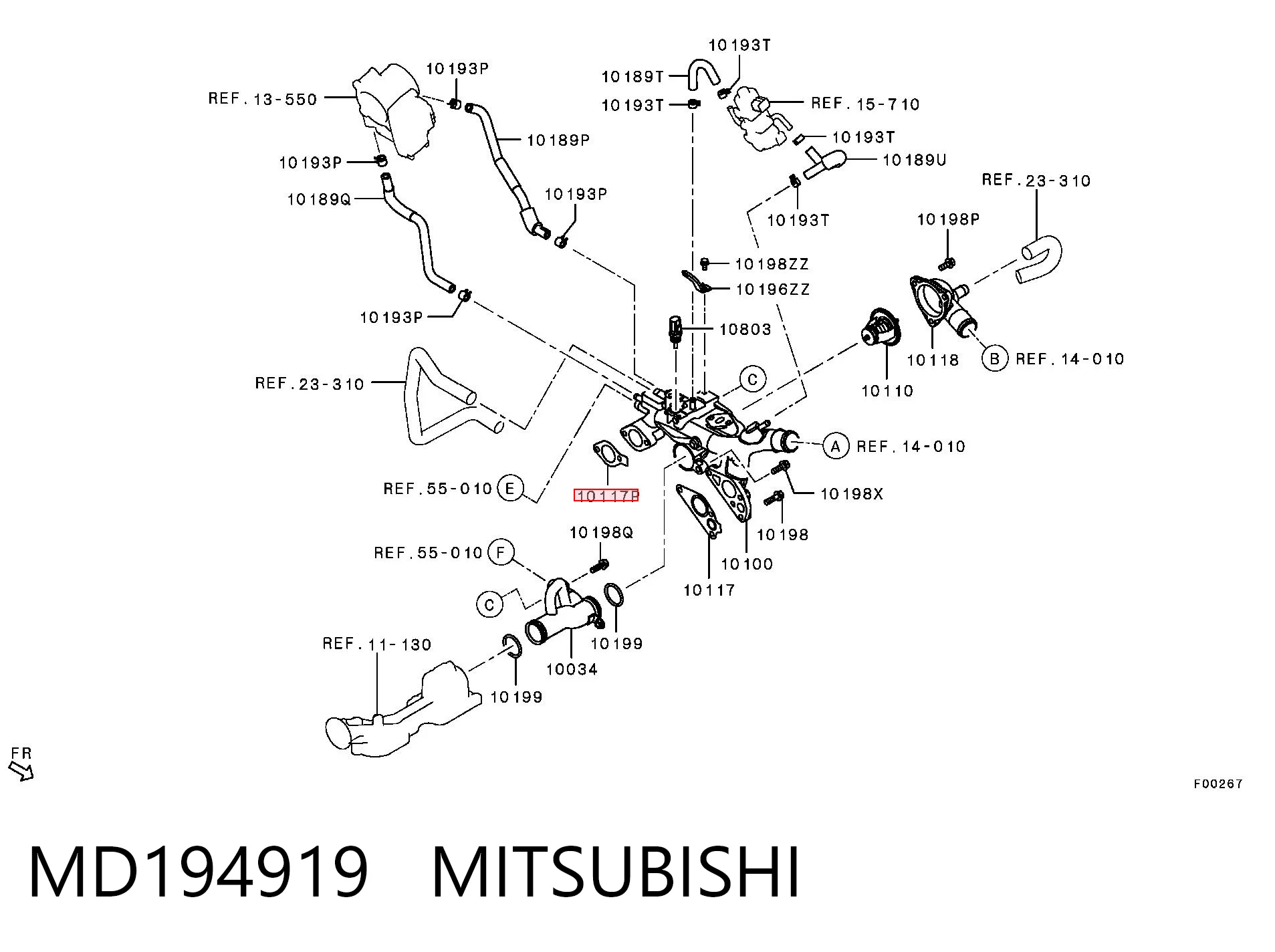 Uszczelka termostatu do Mitsubishi Galant VIII EA