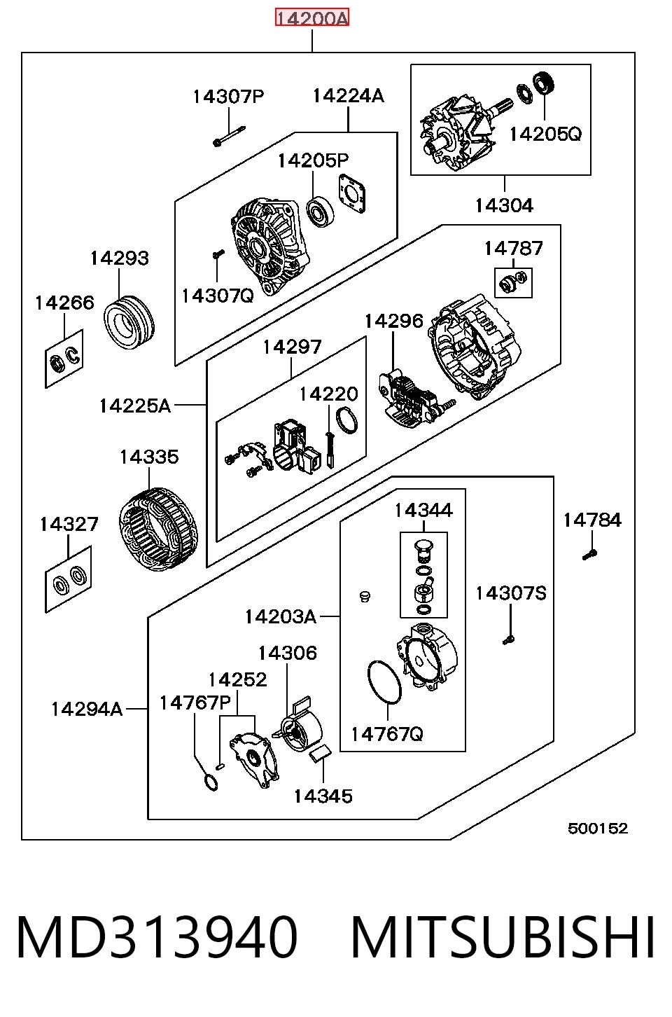 Alternator Mitsubishi L 200 III ulec poprawie (K60, K70) (1996 - 2007) cena, od 220,68 USD