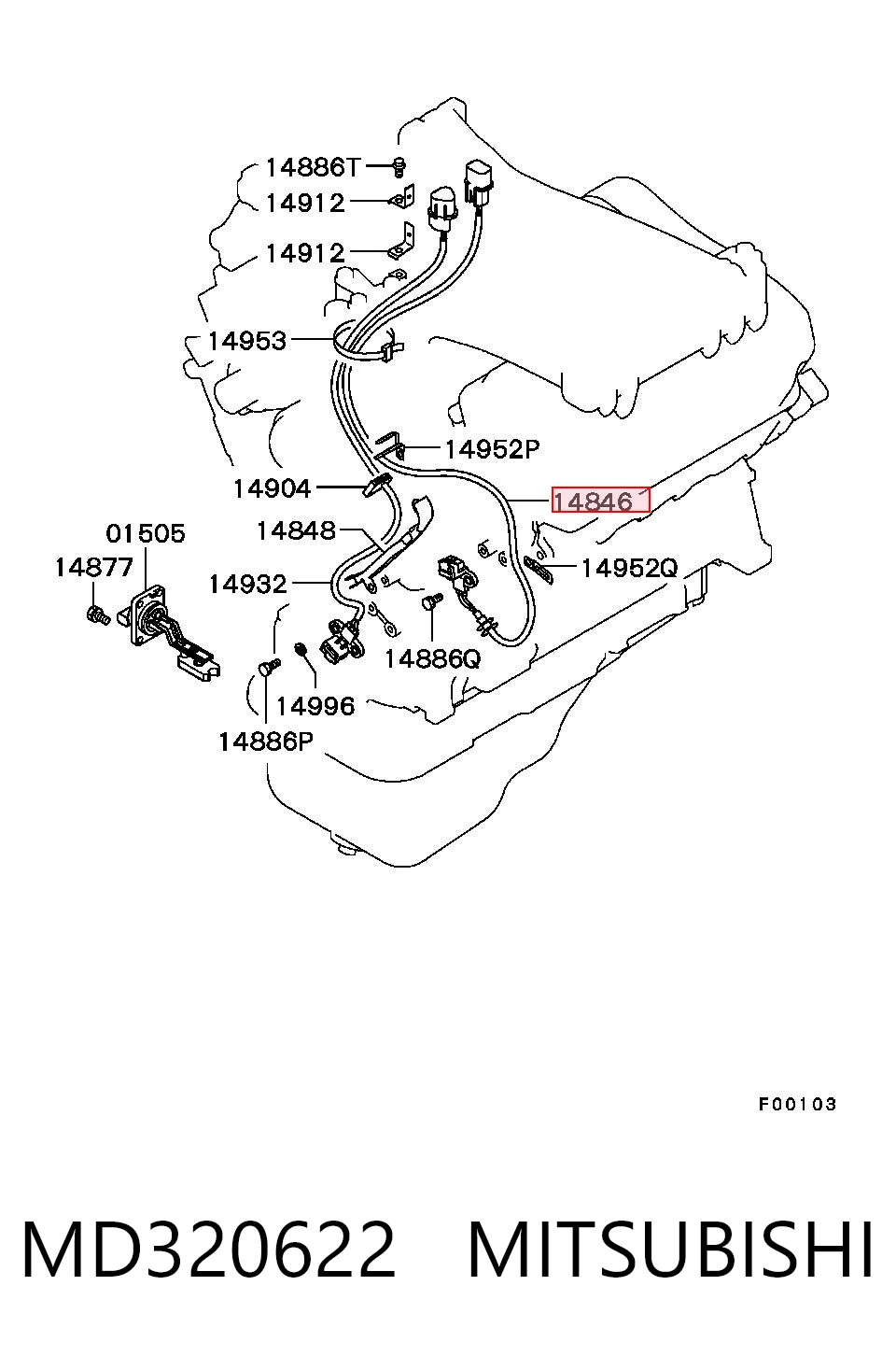 MD320622 Mitsubishi Czujnik położenia wałka rozrządu