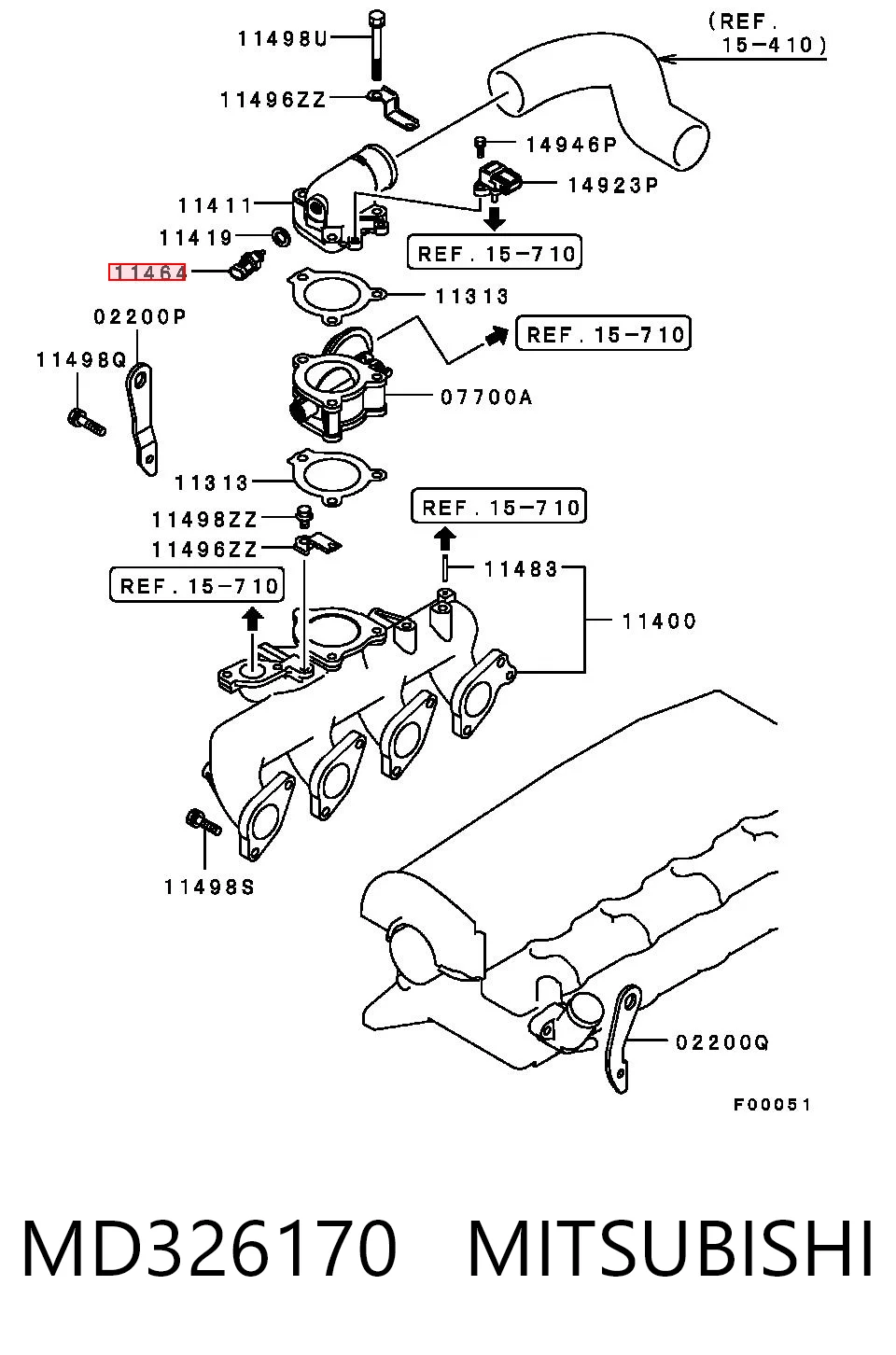 Czujnik temperatury powietrza wlotowego do Mitsubishi Pajero SPORT II KH