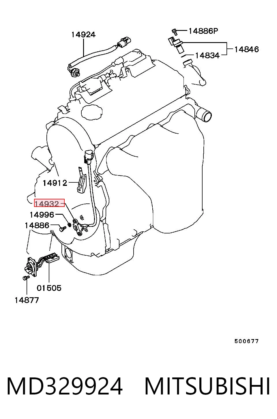 MD329924 Mitsubishi Czujnik położenia wału korbowego