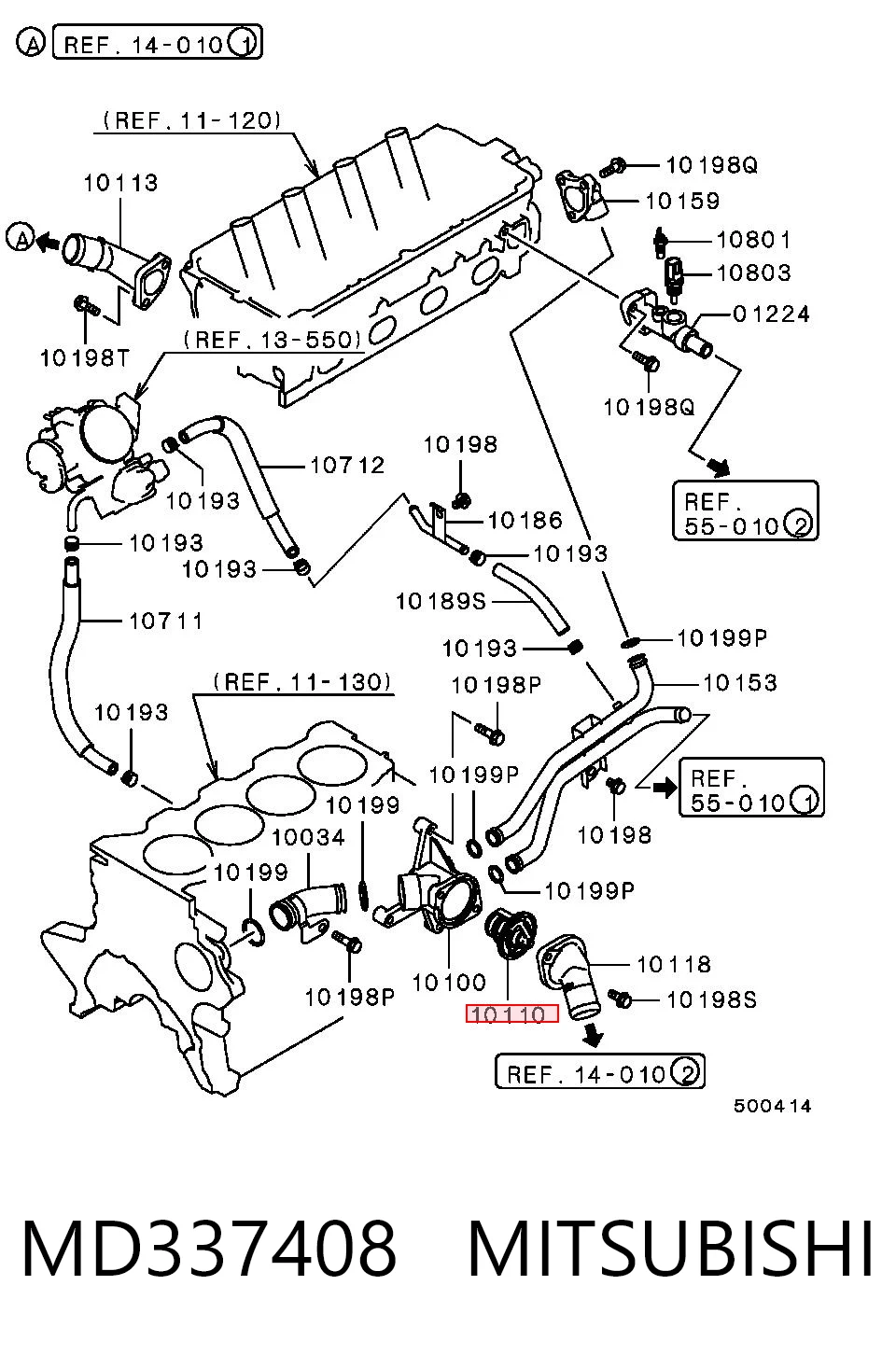 MD337408 Mitsubishi Termostat