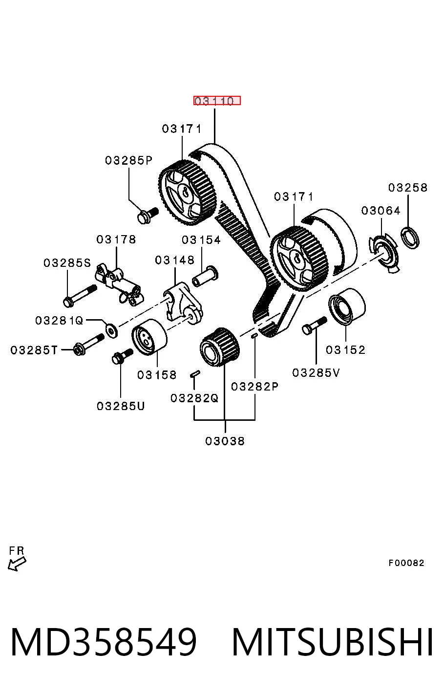 Pasek rozrządu do Mitsubishi Pajero IV LONG V90