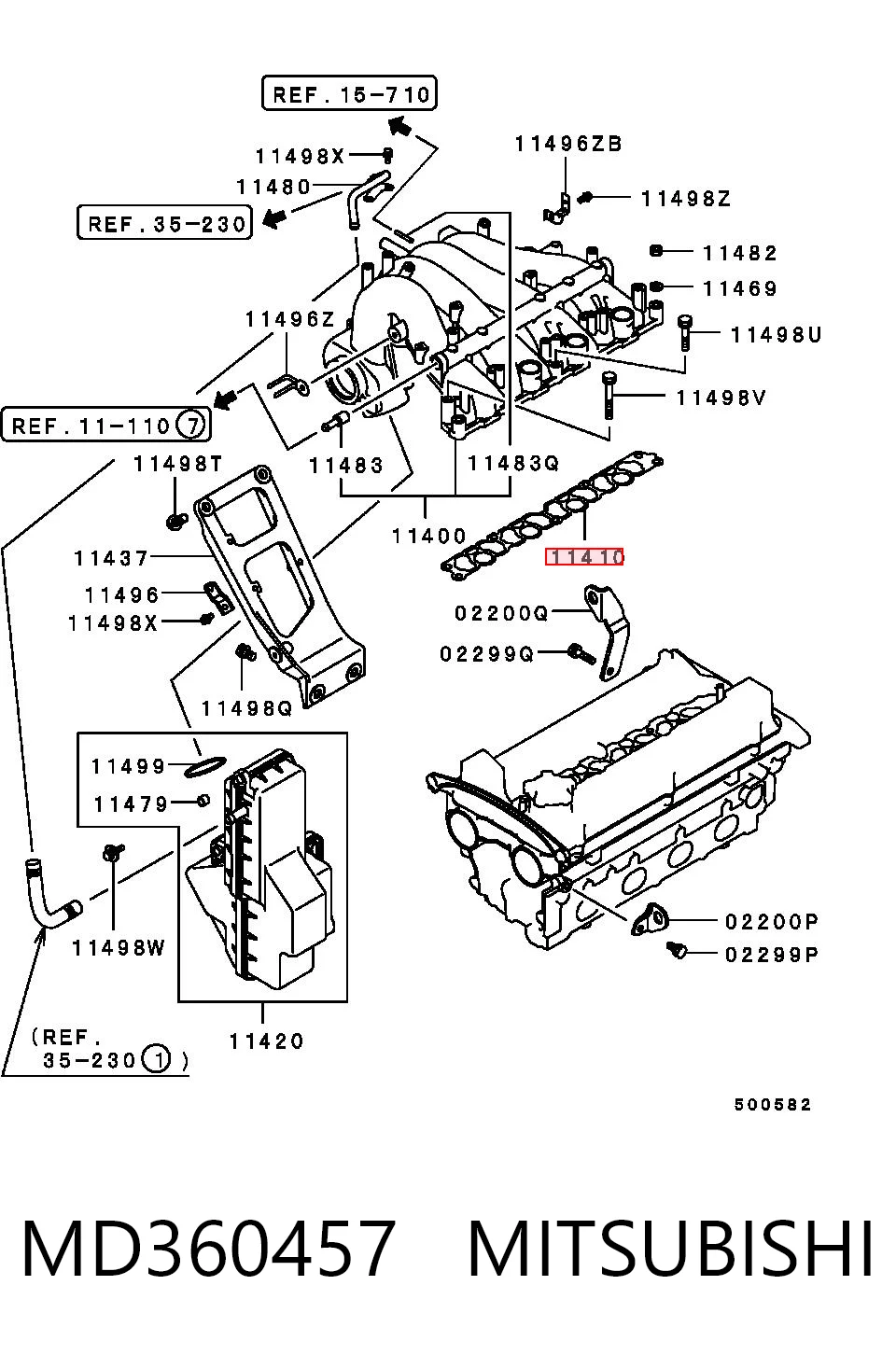 Kupić Uszczelka kolektora ssącego Mitsubishi Pajero H60, H70 w dobrej cenie