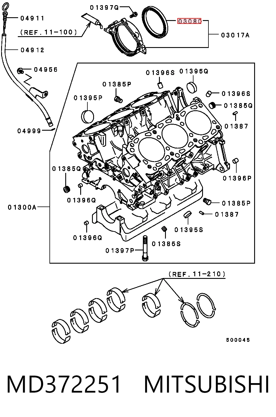 Uszczelniacz wału korbowego silnika tylny Hyundai Tucson I SUV (JM) (2004 - 2010) cena, od 14,86 USD
