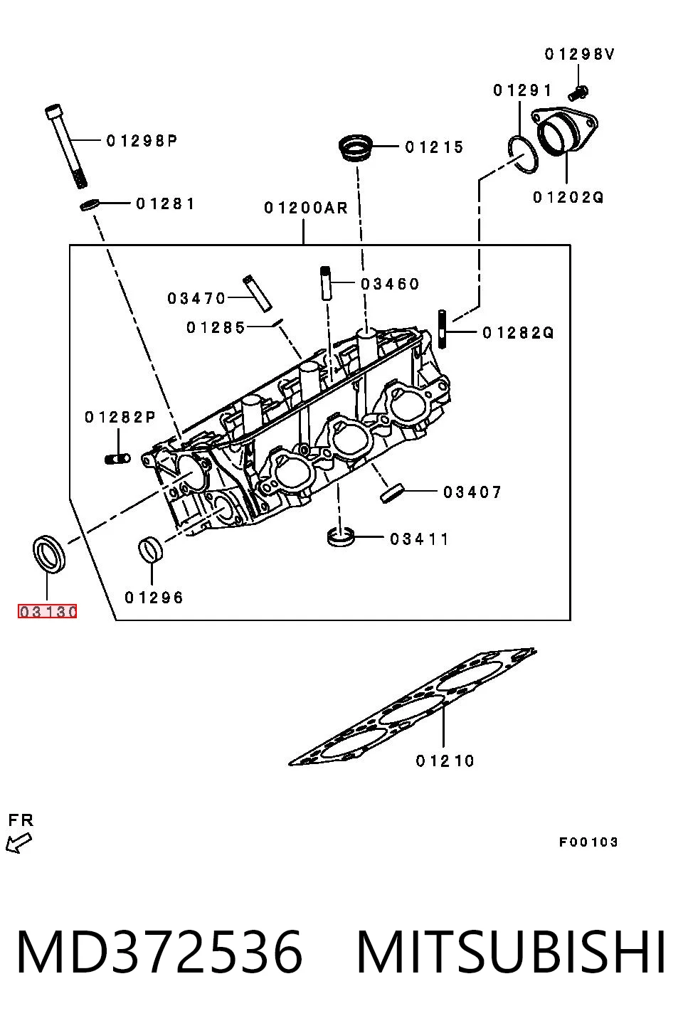 Uszczelniacz wałka rozrządu silnika Fiat/Alfa/Lancia 26126739