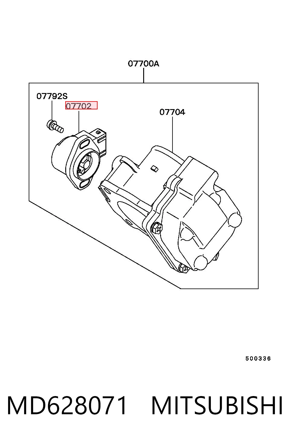 MD628071 Mitsubishi Czujnik położenia przepustnicy (potencjometr)