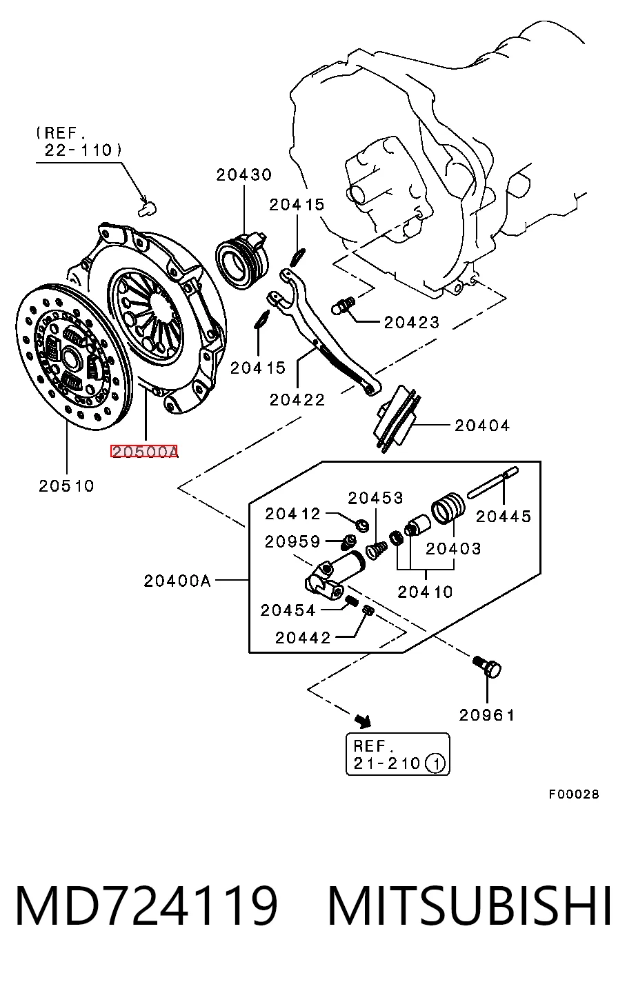 Do koszyka Docisk sprzęgła Mitsubishi L 300  P0W, P1W, P2W