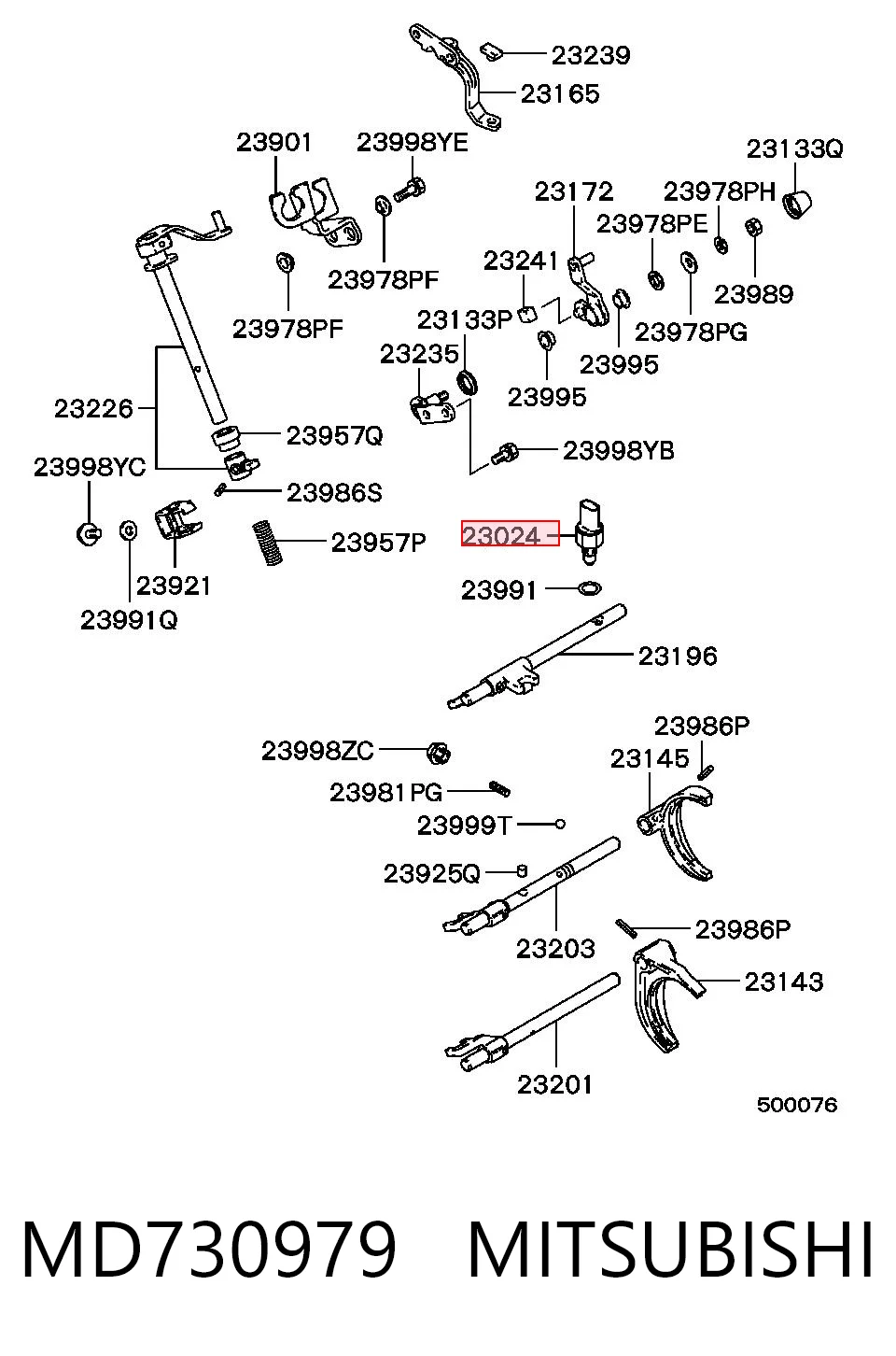 MD730979 Mitsubishi Czujnik włączania światła cofania
