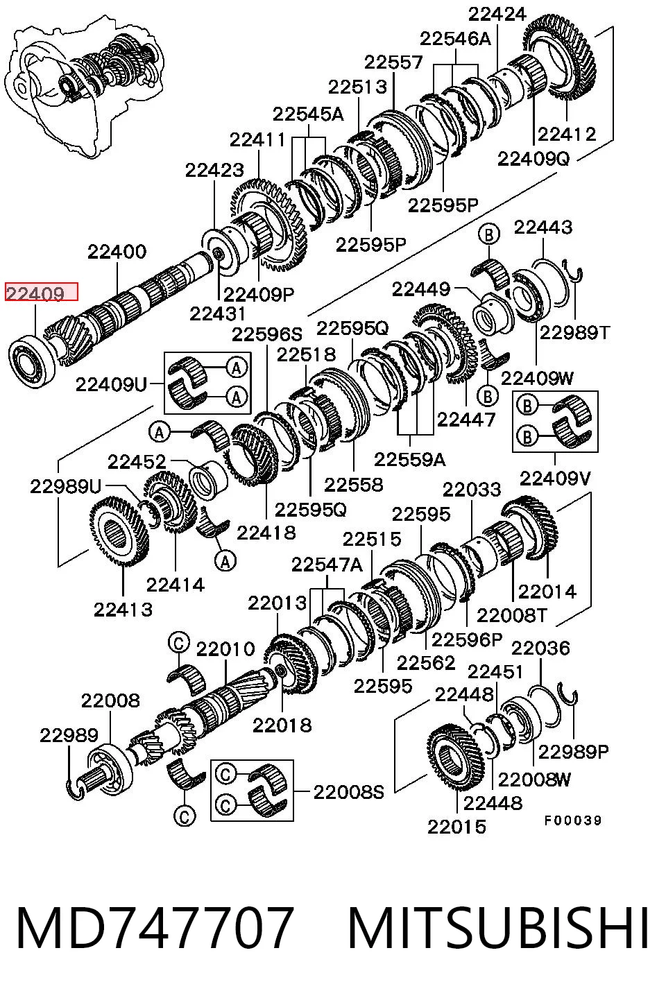 MD747707 Mitsubishi