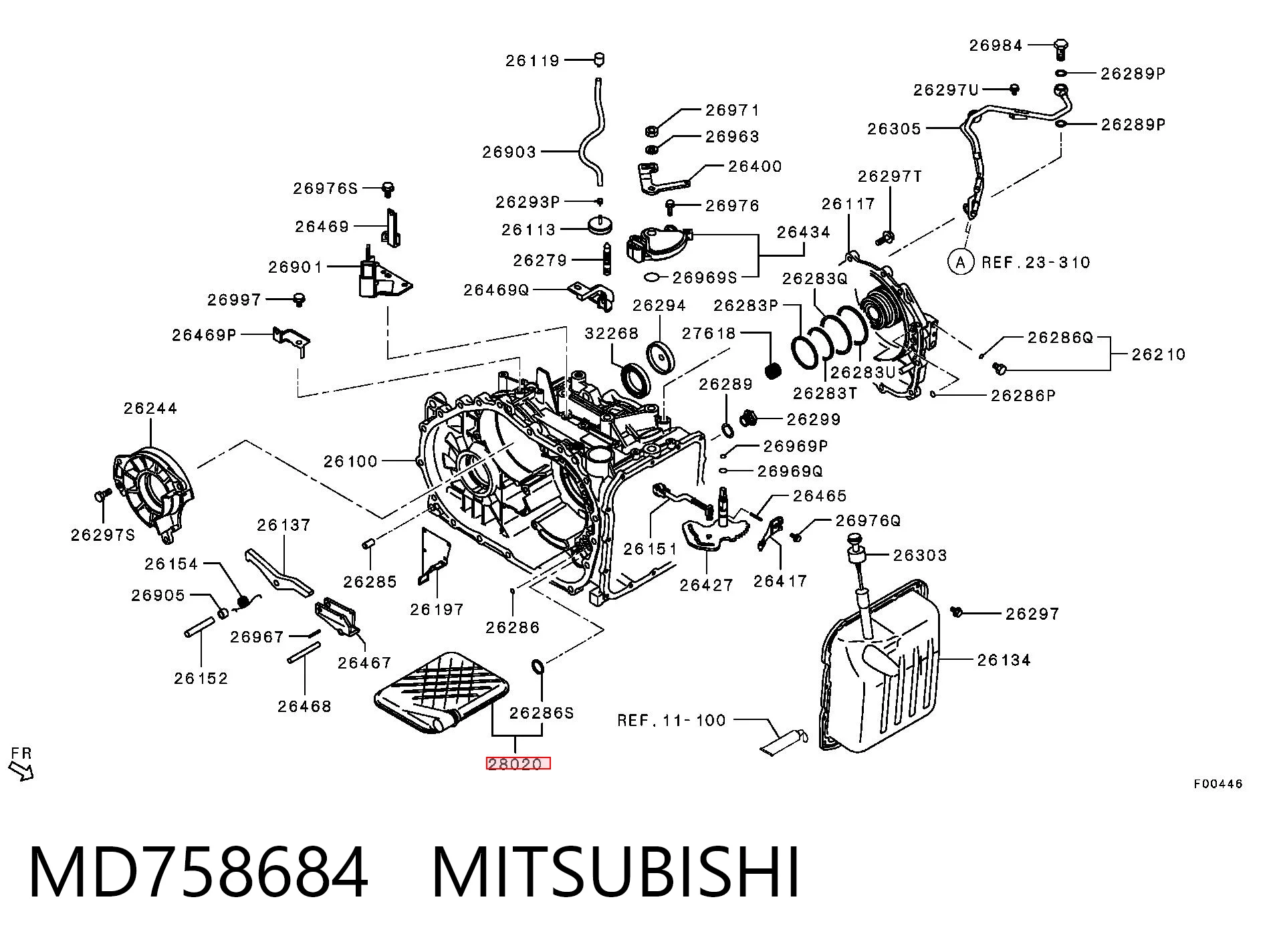 Filtr automatycznej skrzyni biegów Mitsubishi Outlander I SUV (CU) (2003 - 2008) cena, od 22,20 USD