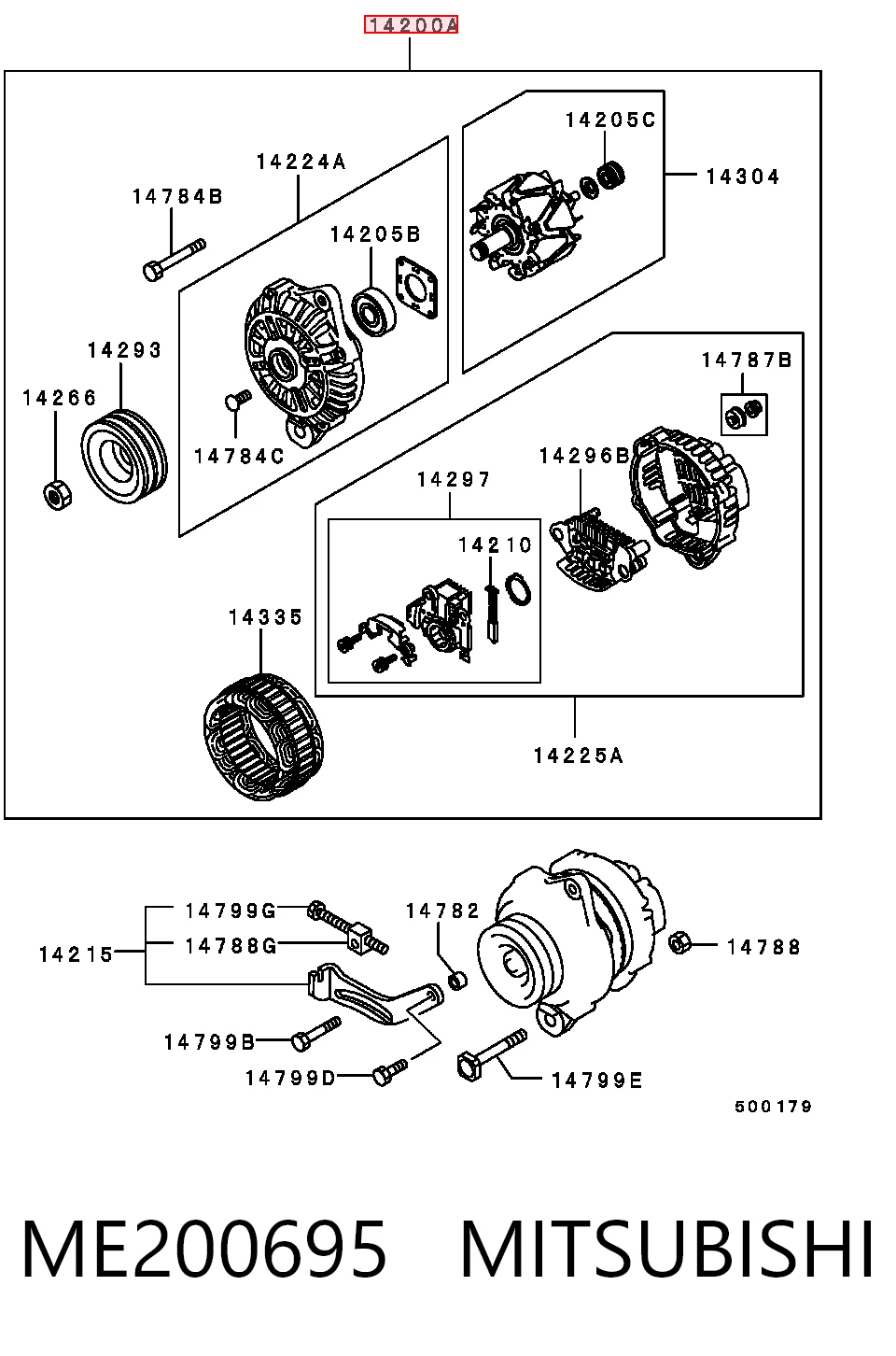 ME200695 Mitsubishi Alternator