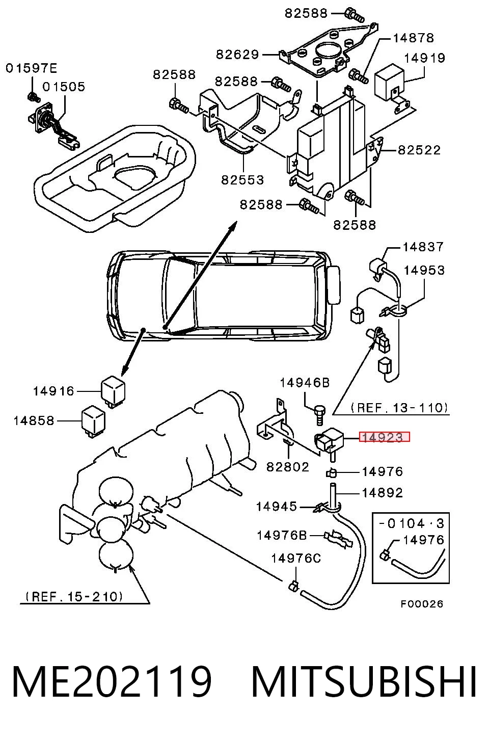 Czujnik ciśnienia w kolektorze ssącym, MAP Mitsubishi Lancer VI sedana (CJ, CP) (1995 - 2003) cena, od 33,31 USD