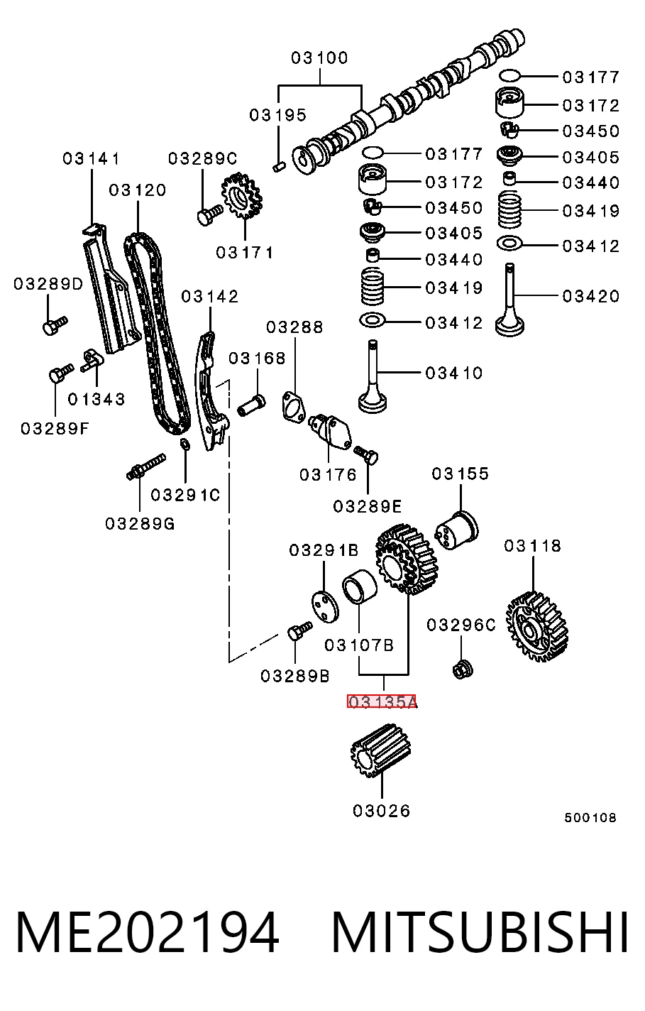 Koło zębatewalcowe wałka rozrządu silnika Mitsubishi Pajero II Canvas Top SUV (V2W, V4W) (1990 - 2004) cena, od 144,31 USD