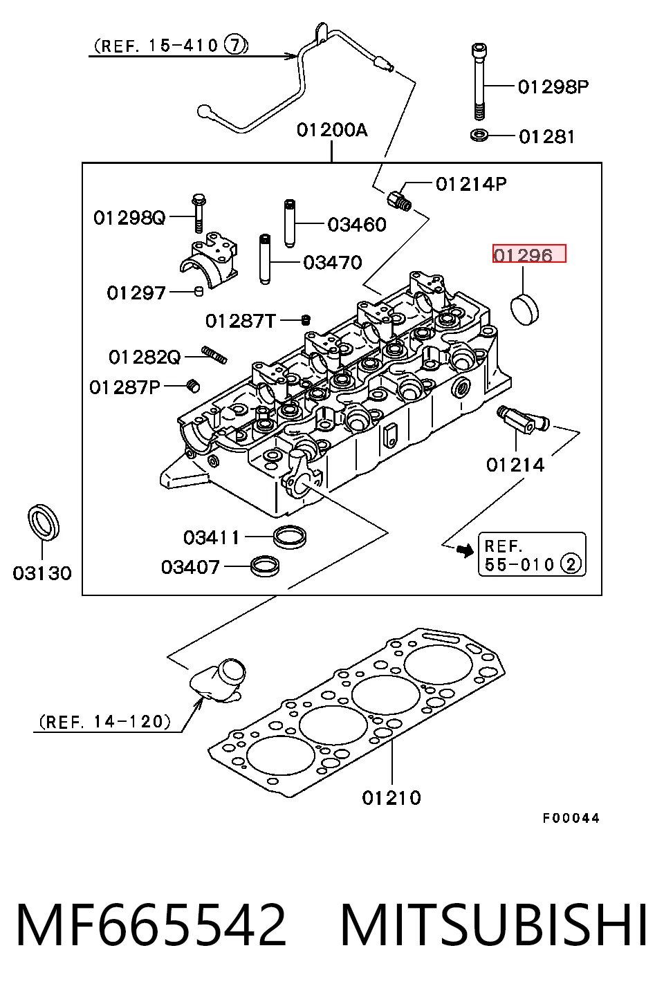 Zaślepka głowicy cylindrów/bloku cylindrów do Mitsubishi Pajero V70