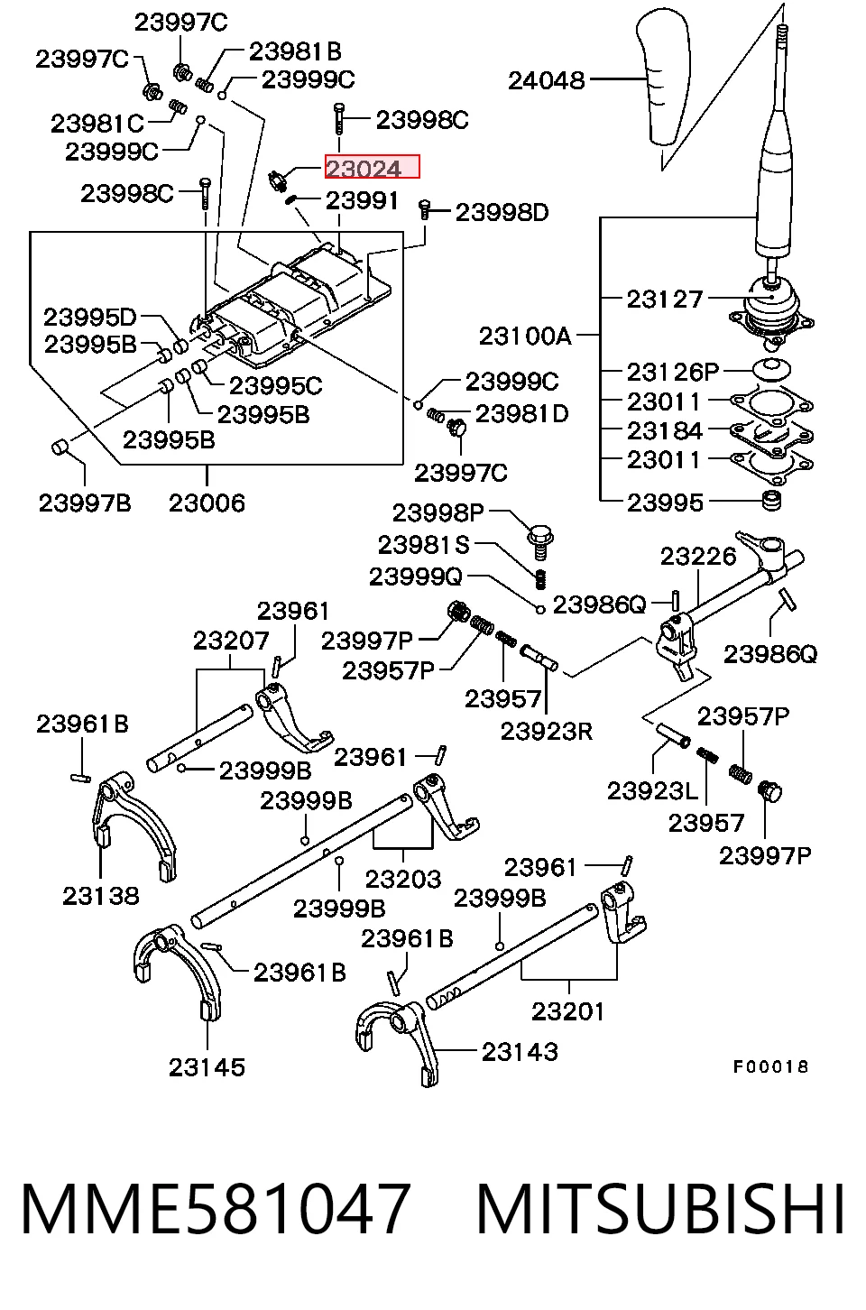 MME581047 Mitsubishi Czujnik włączania światła cofania