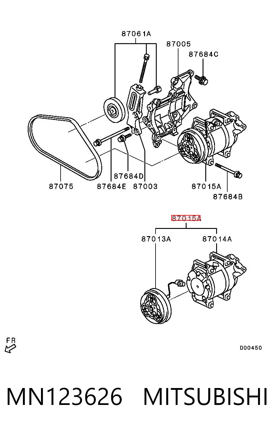 MN123626 Mitsubishi Sprężarka klimatyzacji