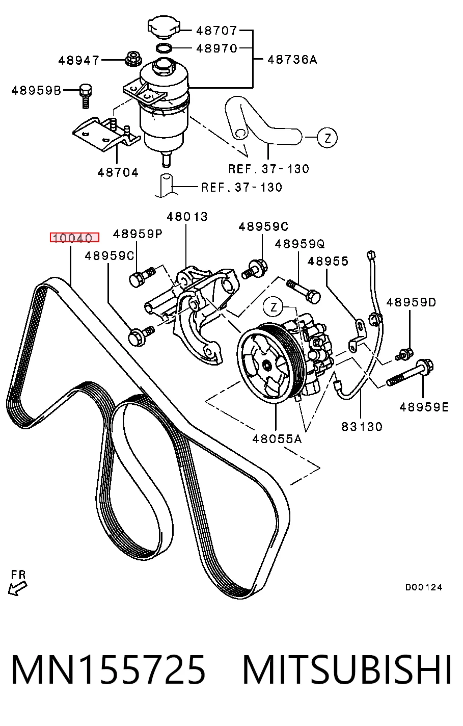 Pas napędowy mechanizmów Hyundai/Kia MN183597 cena, od 26,01 USD