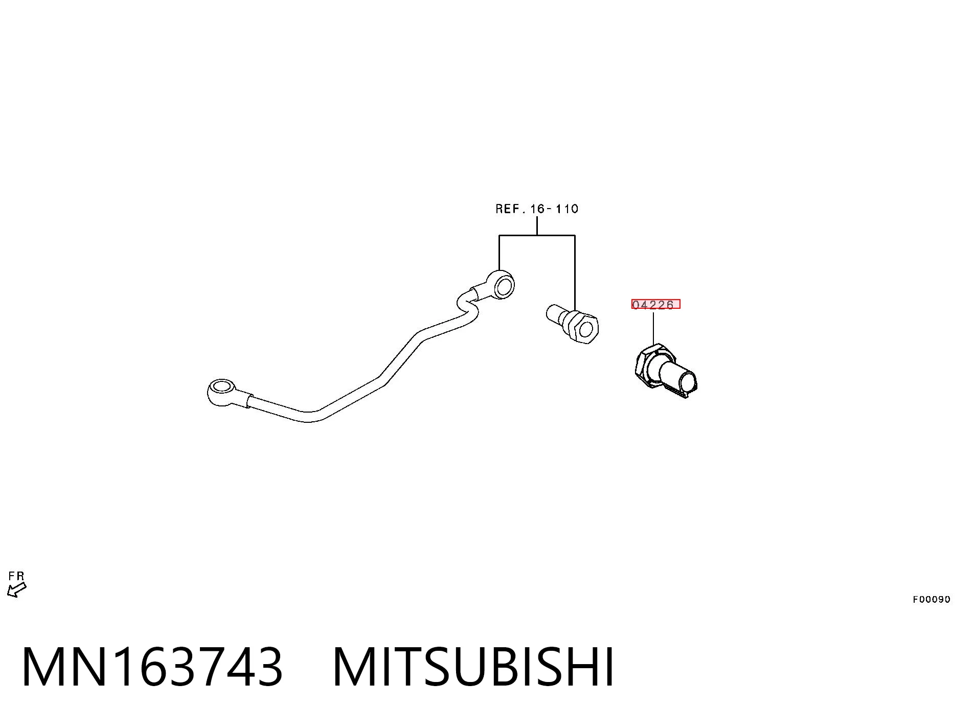 MN163743 Mitsubishi Czujnik ciśnienia oleju