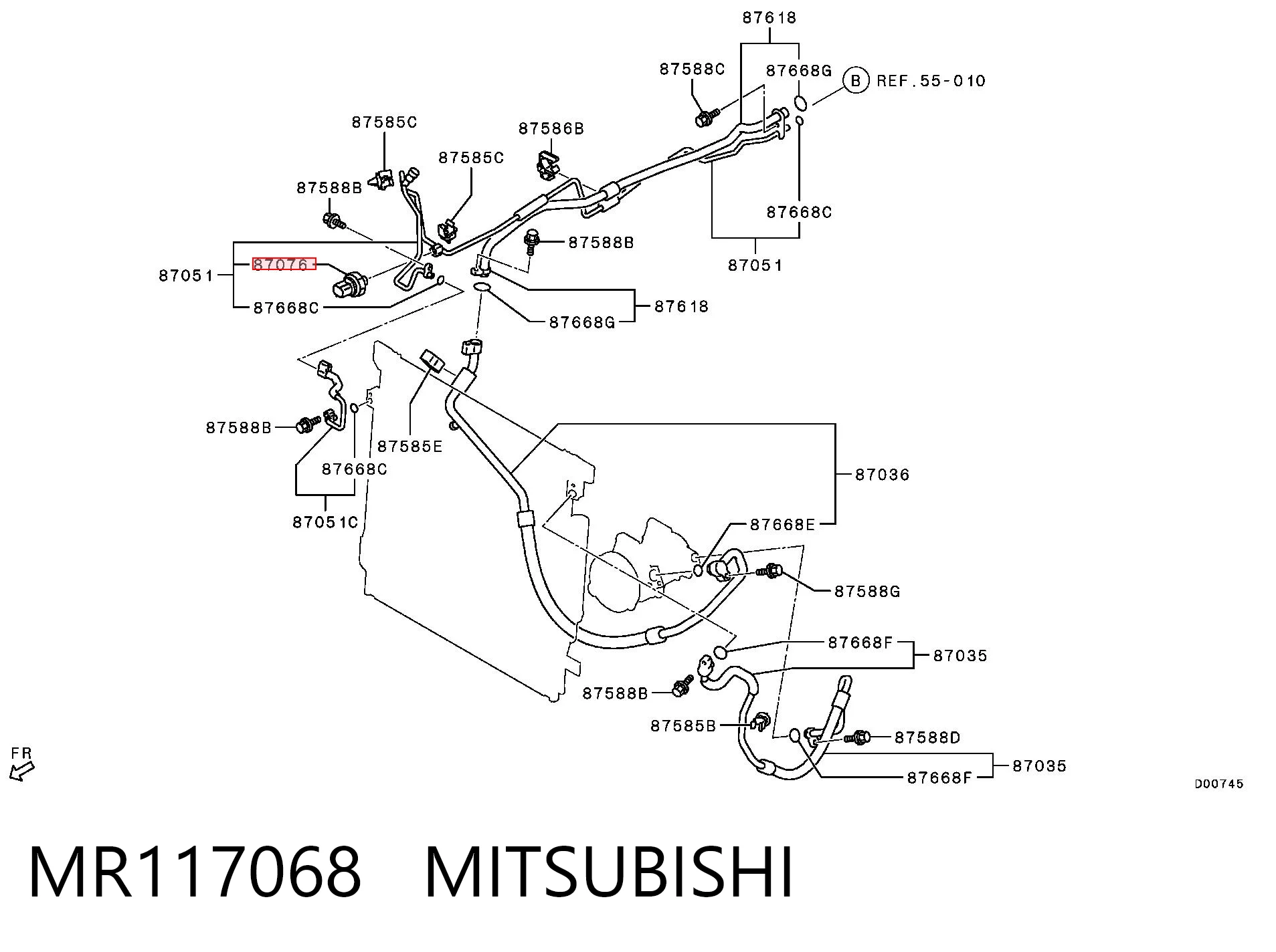 Czujnik ciśnienia bezwzględnego klimatyzacji do Mitsubishi Pajero III 