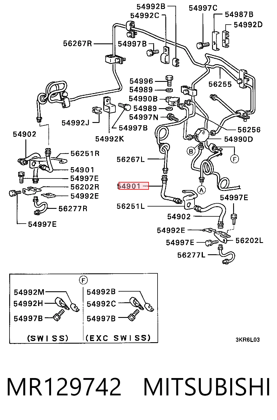Przewód hamulcowy przedni Mitsubishi Pajero I SUV (L04G, L14G) (1982 - 1991) cena, od 8,93 USD