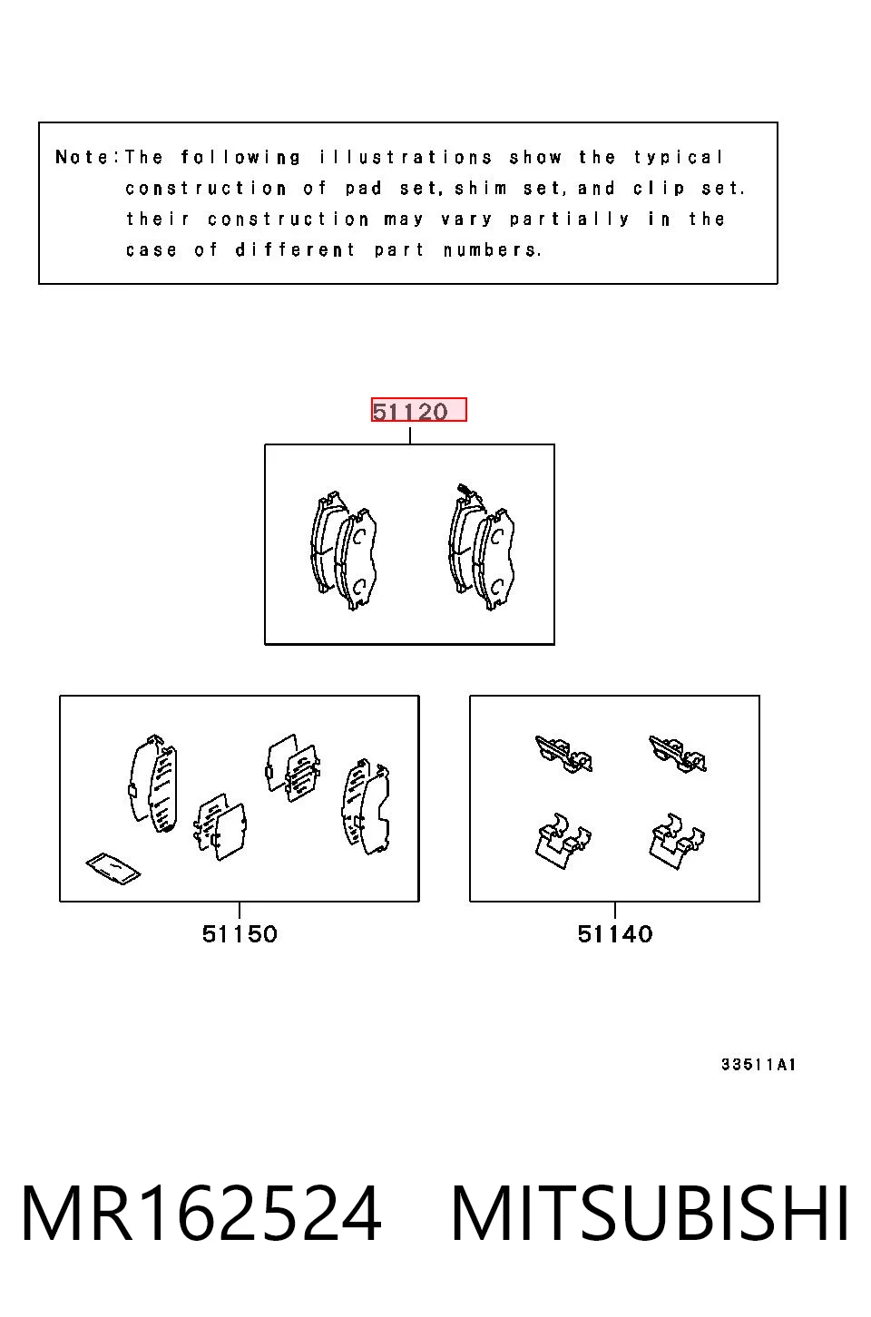 Klocki hamulcowe przednie tarczowe Mitsubishi Pajero I SUV (L04G, L14G) (1982 - 1991) cena, od 26,26 USD