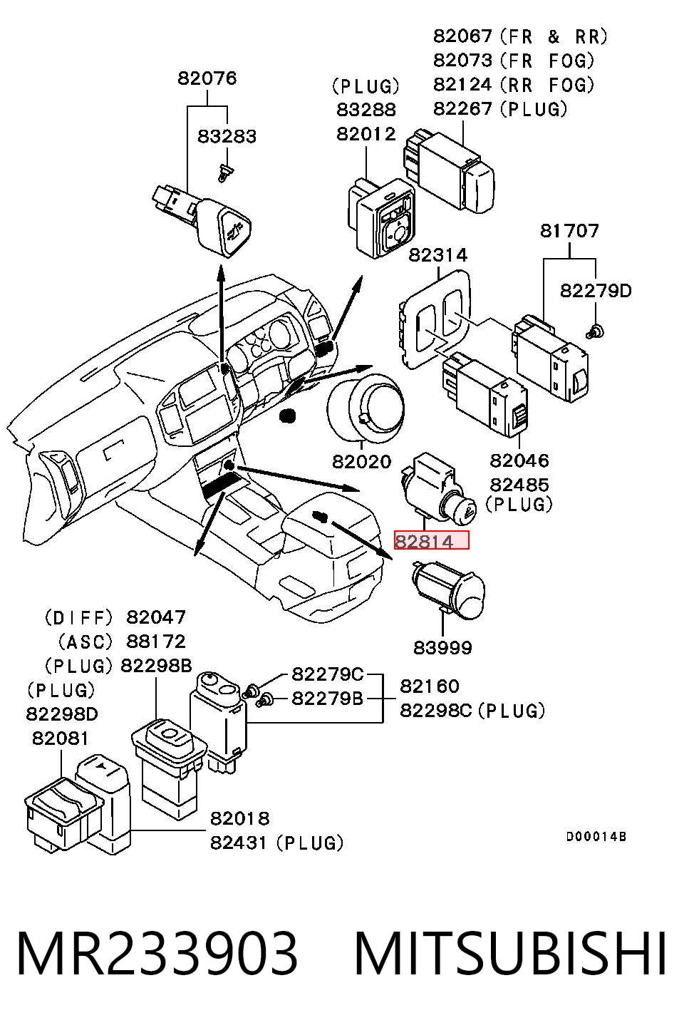 Zapalniczka do Mitsubishi Lancer V CB, CD, CE