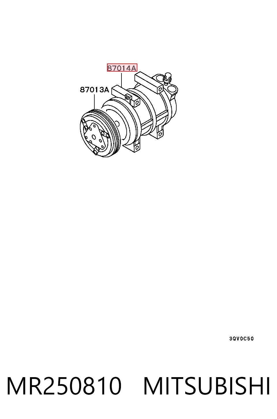 MR250810 Mitsubishi Sprężarka klimatyzacji