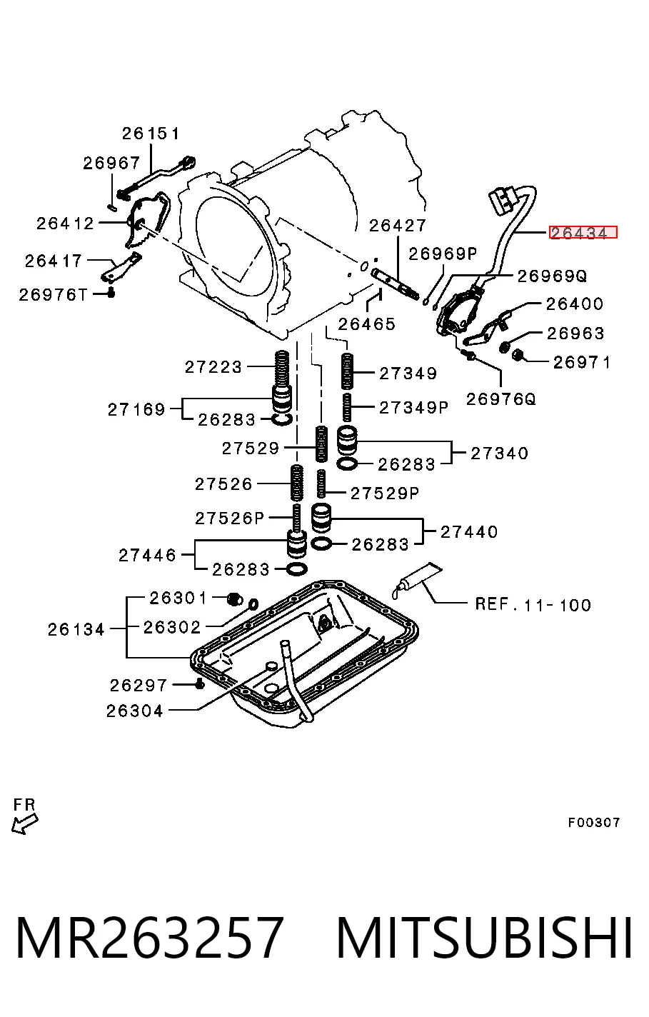 MR263257 Mitsubishi Czujnik automatycznej skrzyni biegów