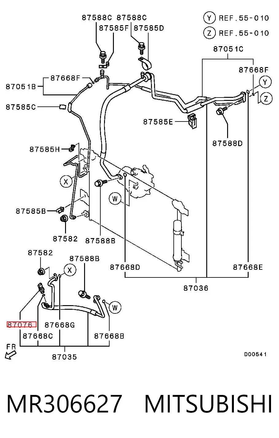 MR306627 Mitsubishi Czujnik ciśnienia bezwzględnego klimatyzacji