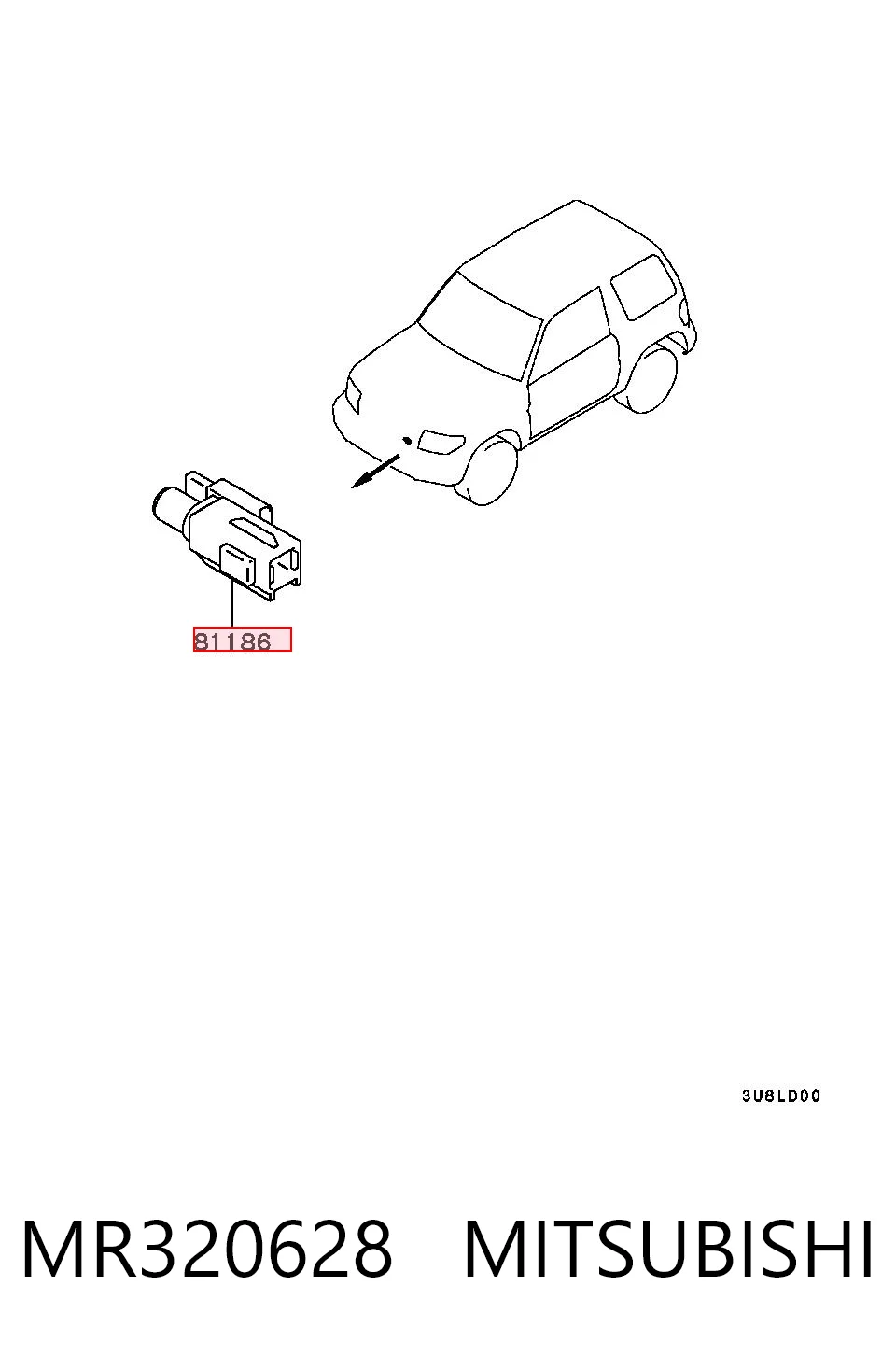 Czujnik temperatury zewnętrznej do Mitsubishi Pajero SPORT II KH