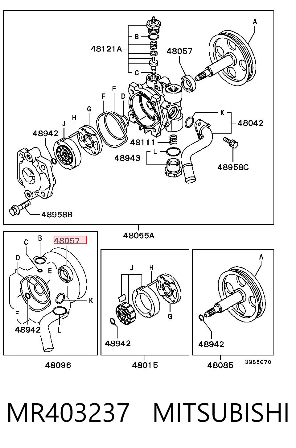 BP5752E0 NOK Uszczelniacz pompy wspomagania hydraulicznego